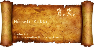Némedi Kitti névjegykártya
